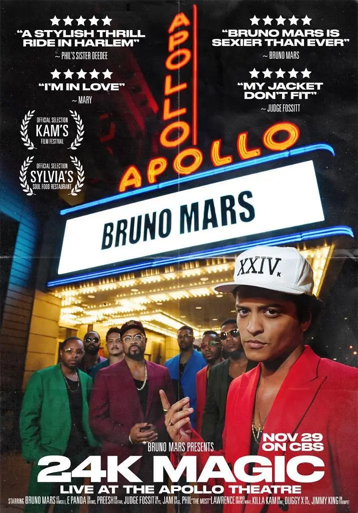 免费在线观看《Bruno Mars: 24K Magic Live at the Apollo》