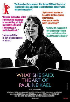 免费在线观看《她之言：宝琳·凯尔的艺术》